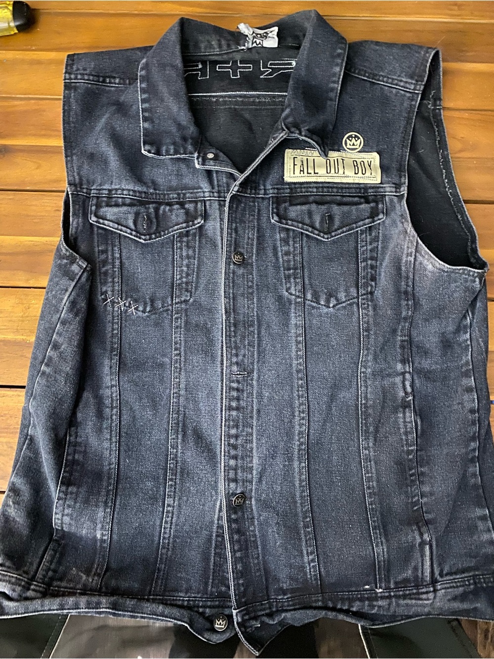 Black Denim Vest - Men's Sleeveless Jacket